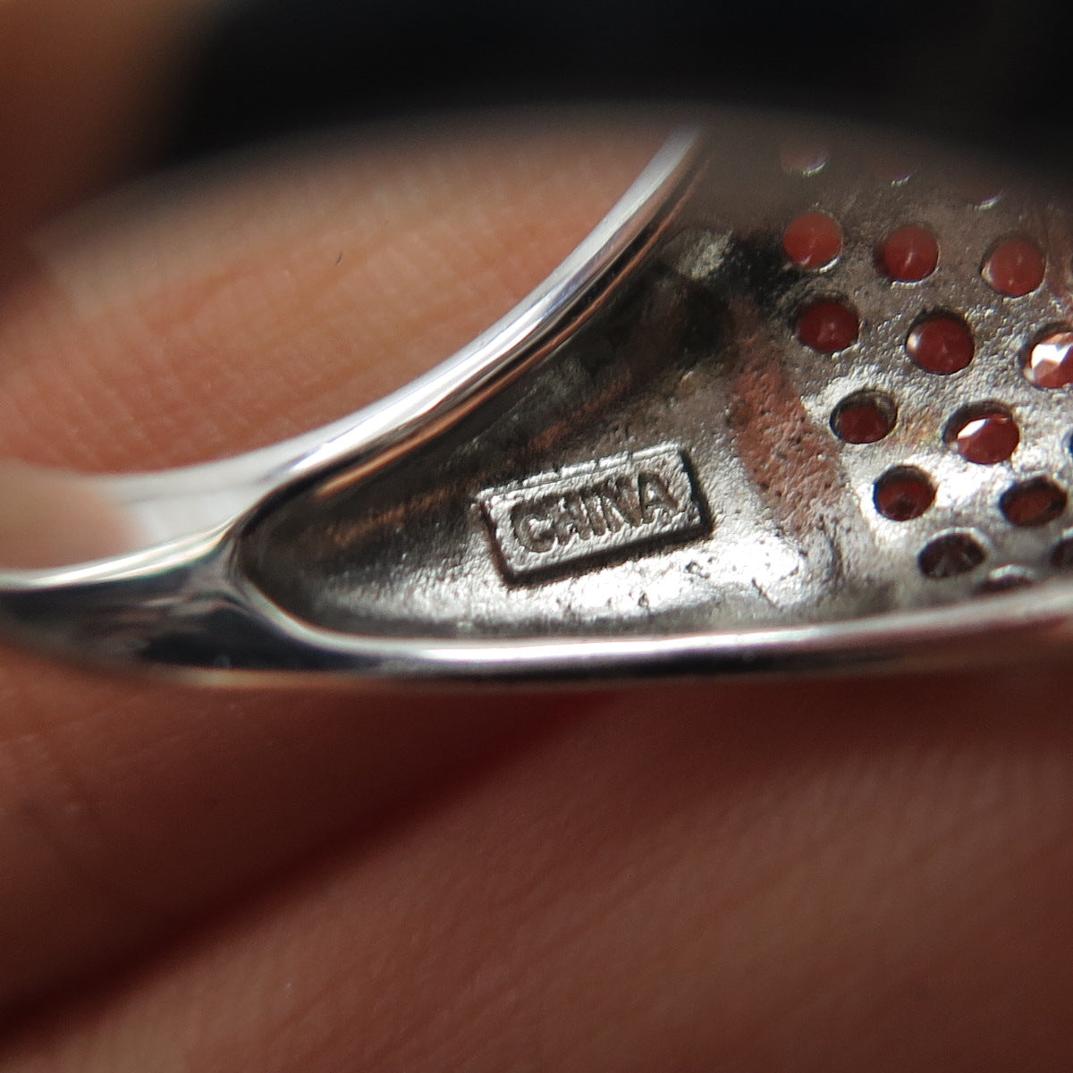 925 Sterling Silver Vintage Real Black Onyx & White Topaz Modernist Ring Size 7