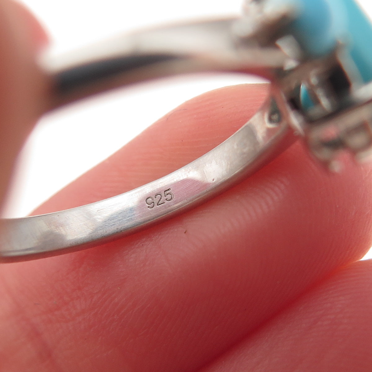Chuck Clemency 925 Sterling Silver Real Sleeping Beauty Turquoise Ring Size 8