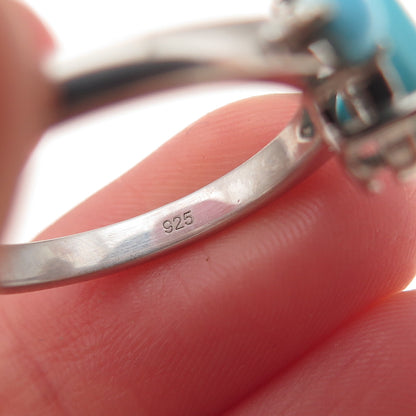 Chuck Clemency 925 Sterling Silver Real Sleeping Beauty Turquoise Ring Size 8