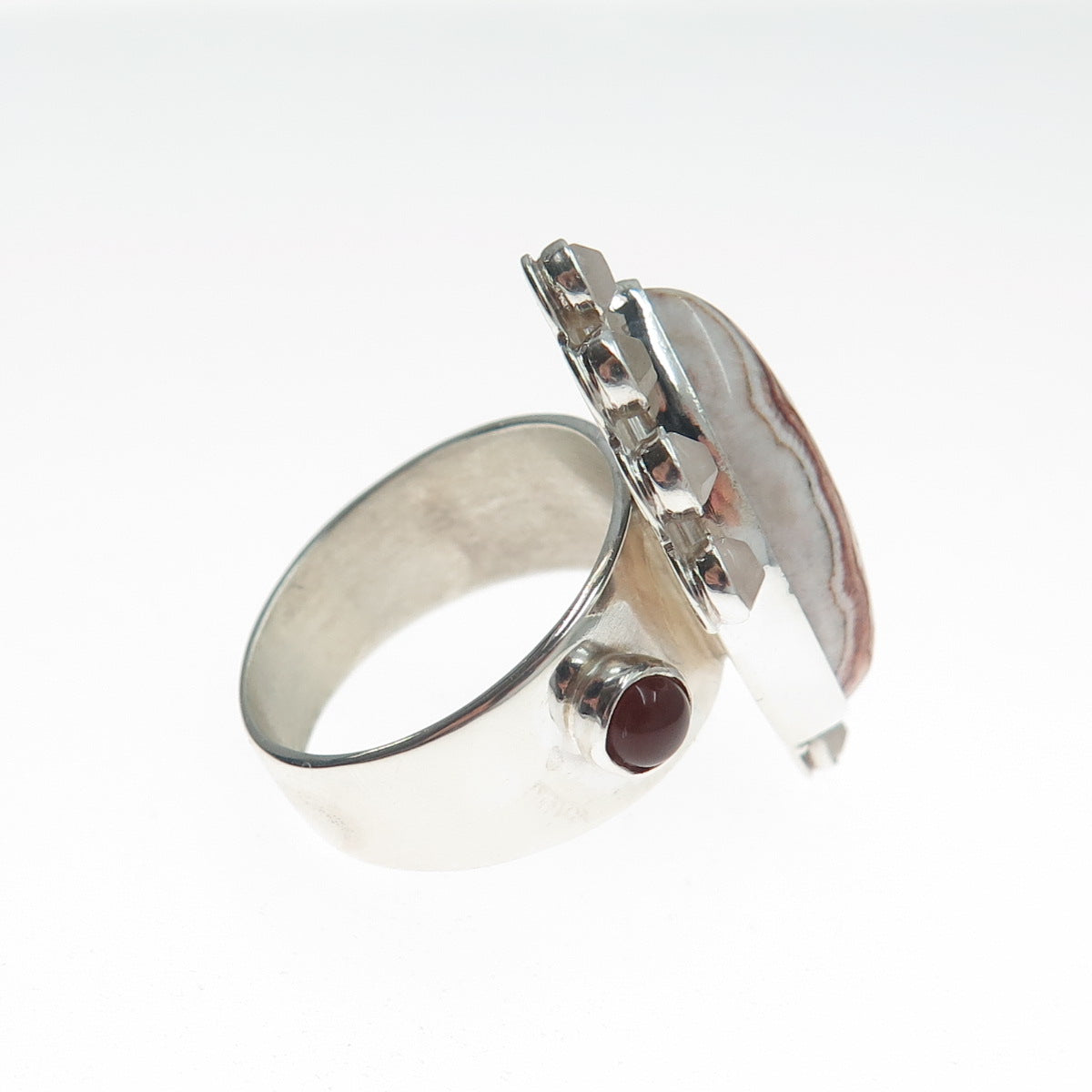 JAY KING DESERT ROSE 925 Sterling Silver Vintage Real Multi-Gem Ring Size 7.25