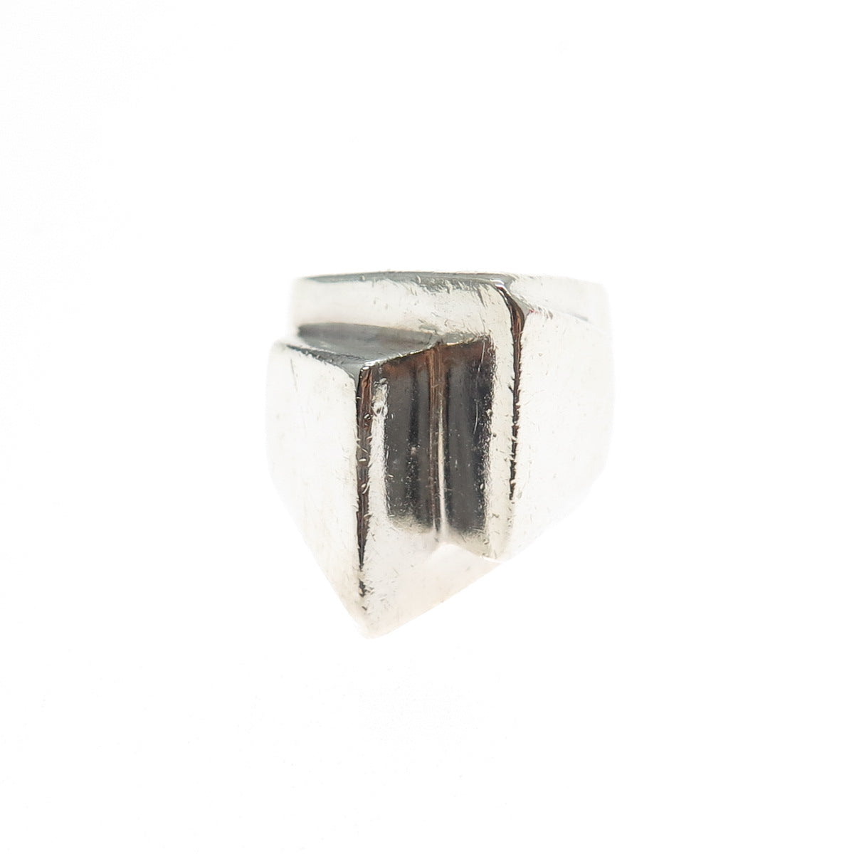 925 Sterling Silver Vintage Mexico Modernist Ring Size 7.25