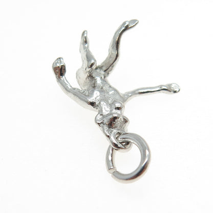 925 Sterling Silver Vintage Monkey 3D Charm Pendant