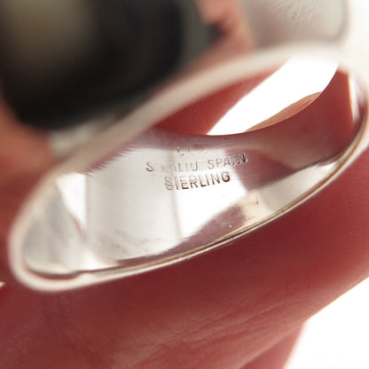 Joachim S'Paliu 925 Sterling Silver Vintage Spain Modernist Dome Ring Size 7
