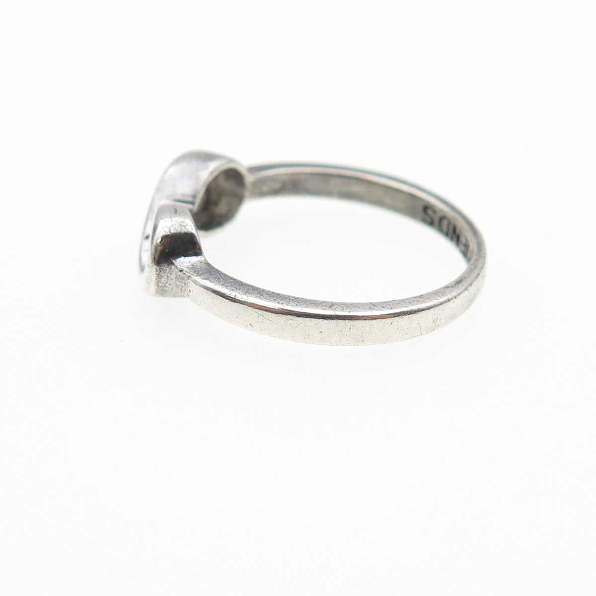 LUCENT 925 Sterling Silver Vintage Best Friends Infinity Ring Size 6.75