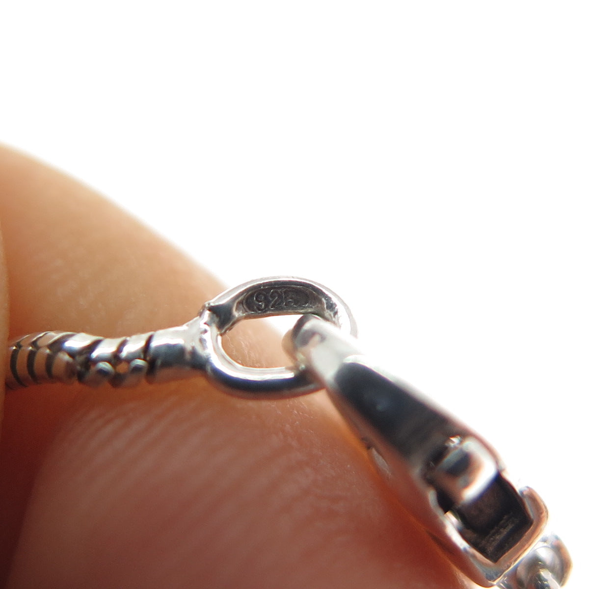 MOVADO 925 Sterling Silver 18K Gold Vintage Snake Chain Necklace 16"