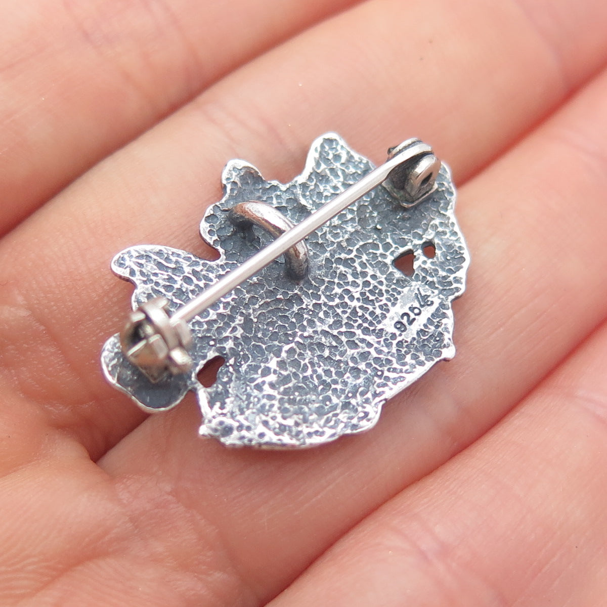 LISA LEE CREATIONS 925 Sterling Silver Vintage Fairy Oxidized Pin Brooch Pendant