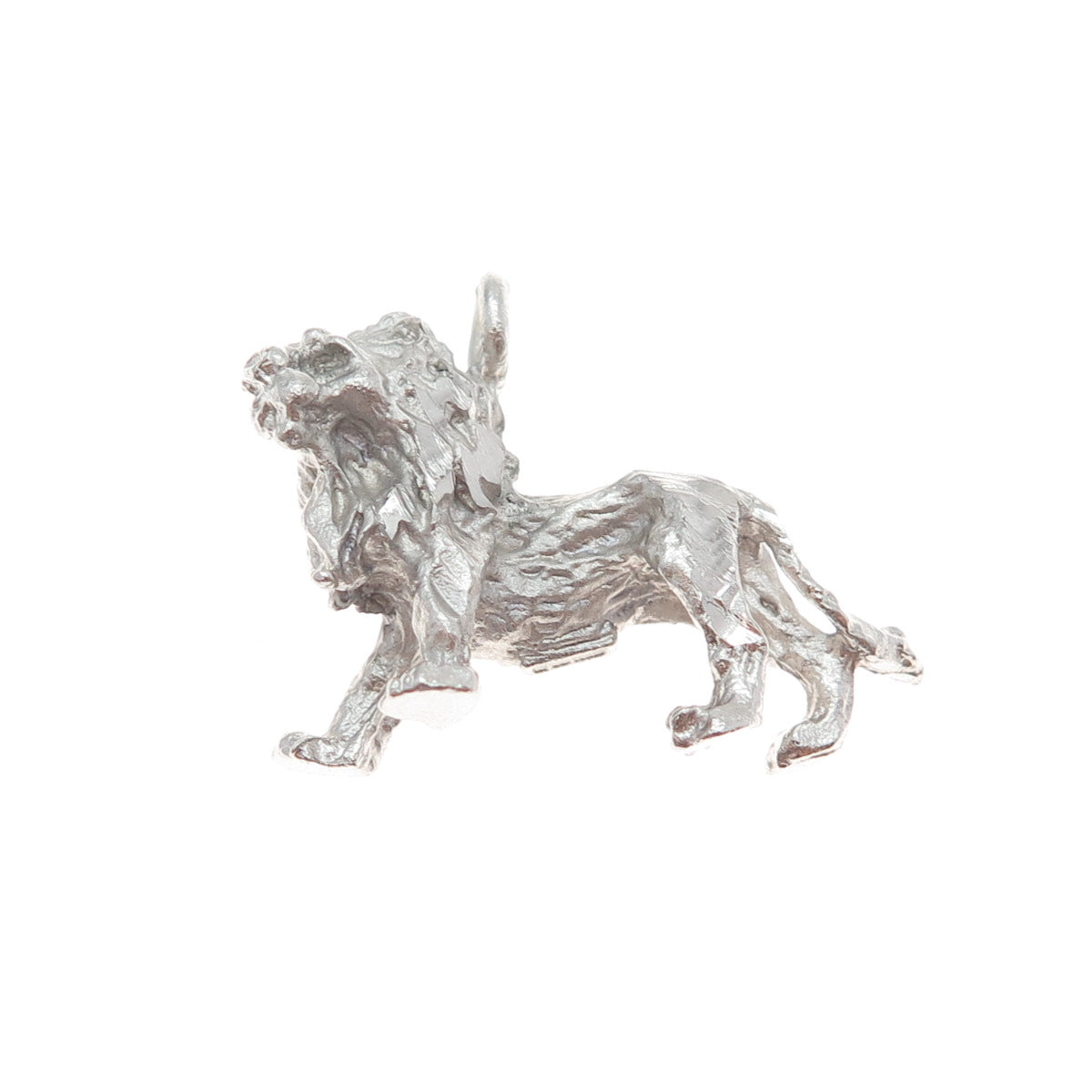925 Sterling Silver Vintage Lion Charm Pendant