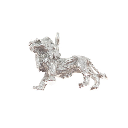925 Sterling Silver Vintage Lion Charm Pendant