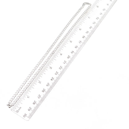Han 925 Sterling Silver Italy Curb Chain Necklace 16"