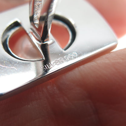 900 Silver Vintage Japan Real Akoya Pearl Modernist Cufflinks