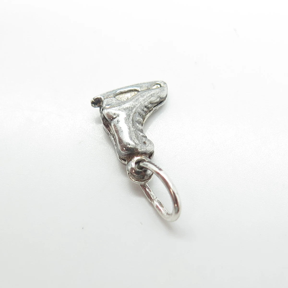 925 Sterling Silver Old Stock Italy Ice Skating Shoe Charm Pendant