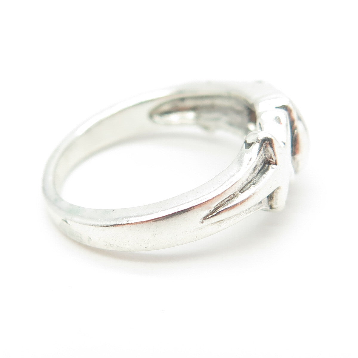 925 Sterling Silver Vintage Friendly Dolphin & Star Ring Size 6.75