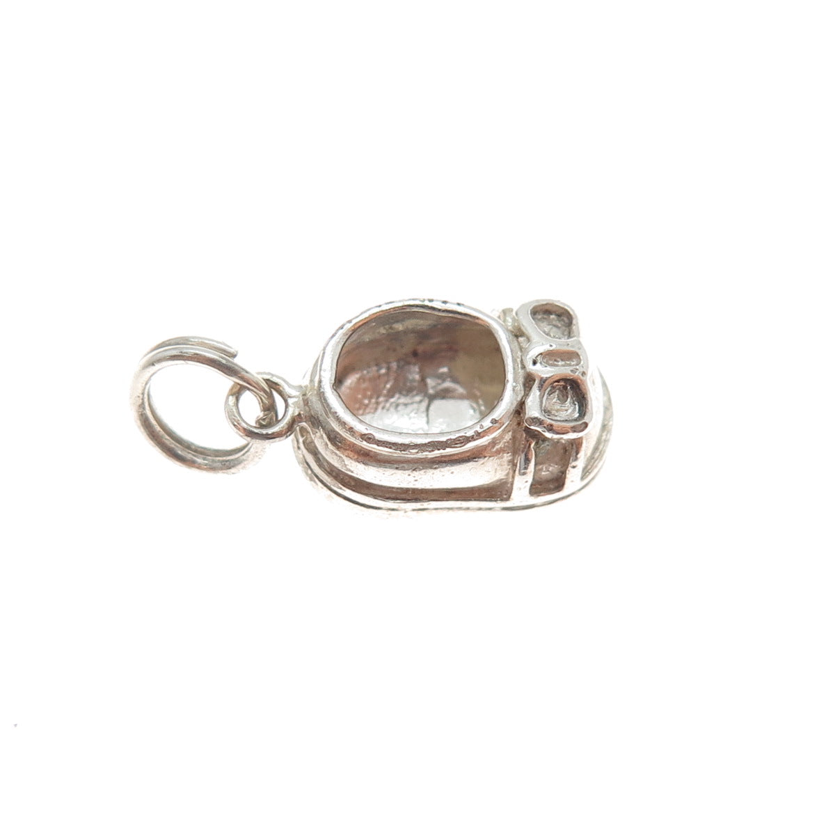 925 Sterling Silver Vintage ALF Baby Girl Shoe Minimalist 3D Charm Pendant