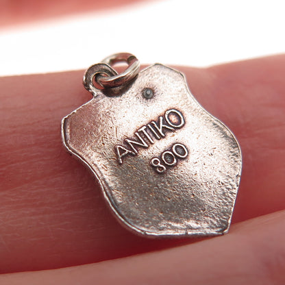 Antiko 800 Silver Vintage Enamel Rheydt Mini Charm Pendant