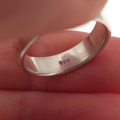 925 Sterling Silver Vintage Peace Oxidized Band Ring Size 6