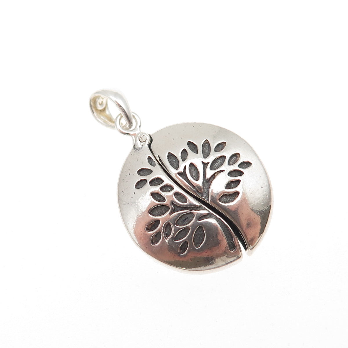 Han 925 Sterling Silver Vintage Family is Everything Tree Open Charm Pendant
