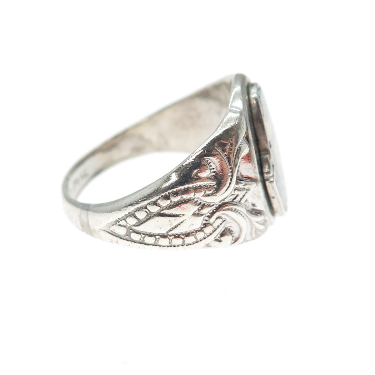 SK & F 925 Sterling Silver Vintage 1980 Enamel St. Mary School Ring Size 7.75