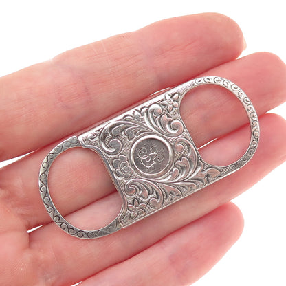 Reinhold Steinecke 925 Sterling Silver Antique 1902 JG Mono Pocket Cigar Cutter