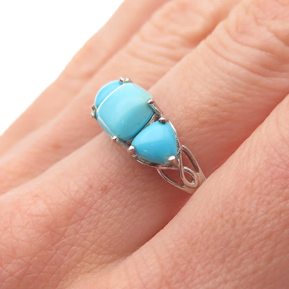 Chuck Clemency 925 Sterling Silver Real Sleeping Beauty Turquoise Ring Size 8