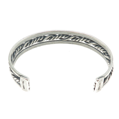 Old Pawn 925 Sterling Silver Southwestern Twisted Rope Adjustable Bracelet 7"