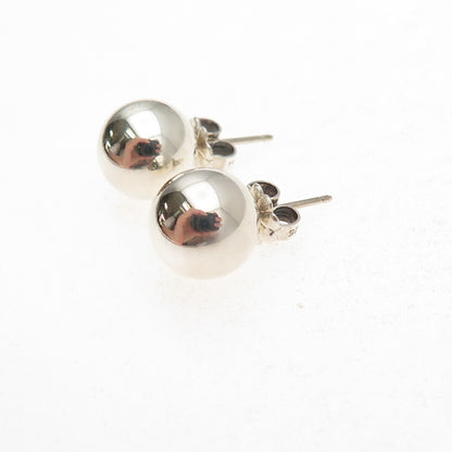 Tiffany & Co. 925 Sterling Silver Vintage HardWear 10mm Ball Stud Earrings