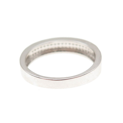 925 Sterling Silver Round-Cut C Z Band Ring Size 9.25