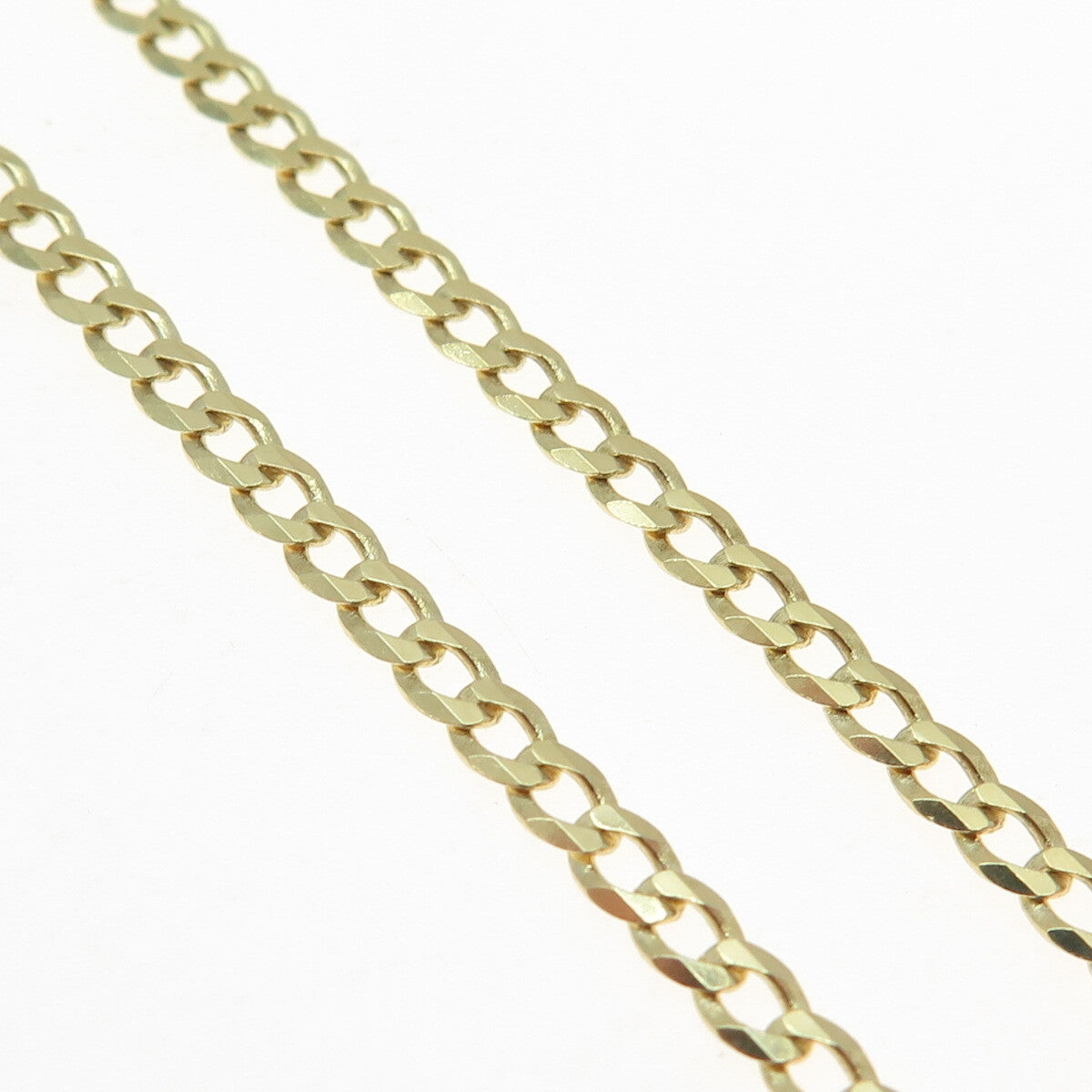 P. LUX 925 Sterling Silver Gold Plated Italy Curb Chain Necklace 16"