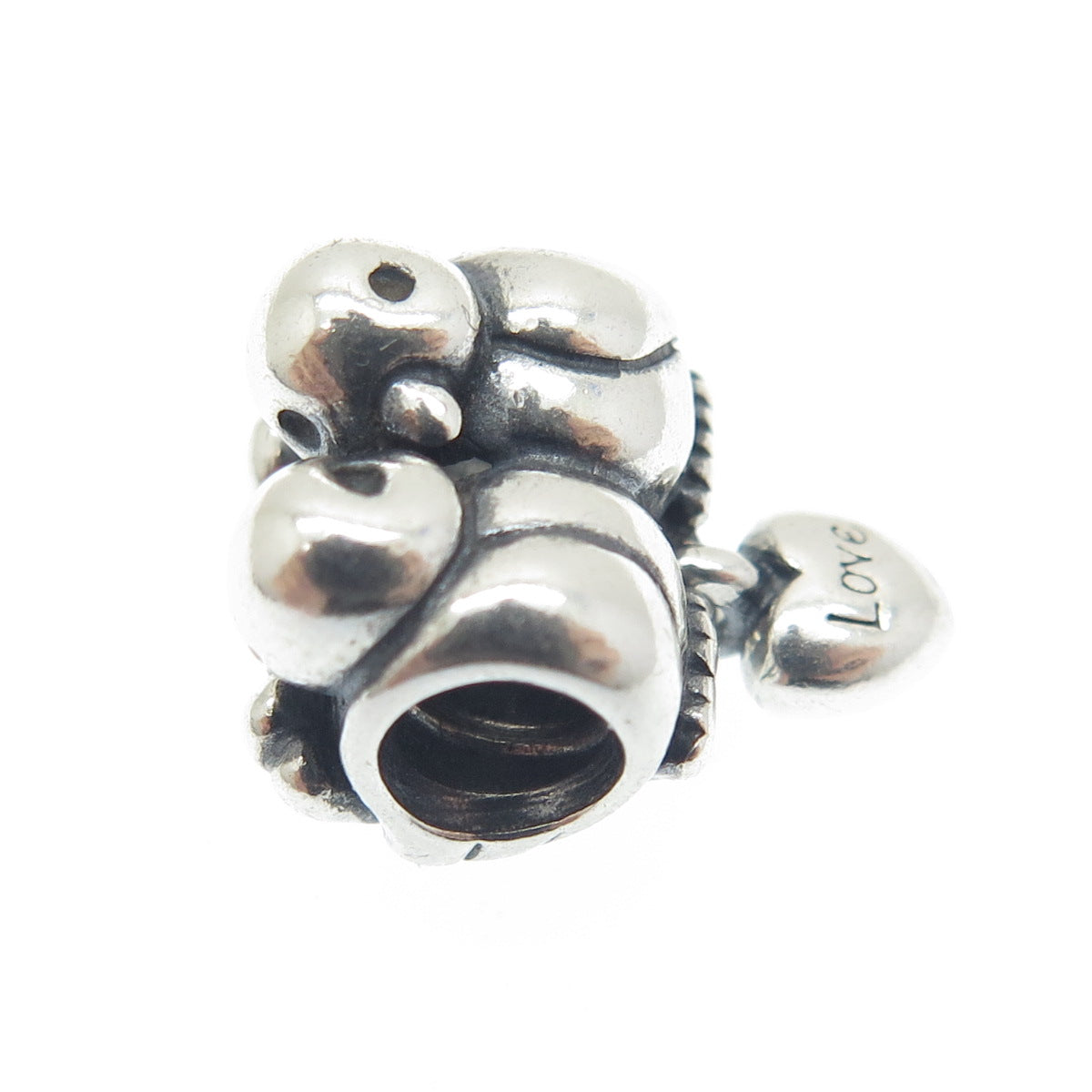 PANDORA 925 Sterling Silver Vintage Love Birds Bead Charm
