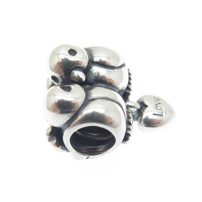 PANDORA 925 Sterling Silver Vintage Love Birds Bead Charm