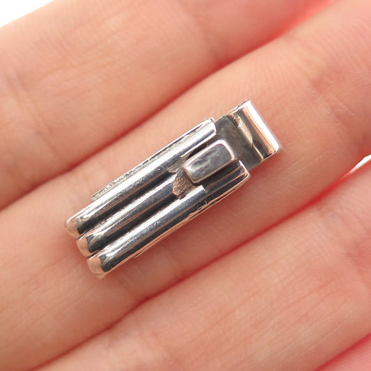 925 Sterling Silver Vintage Mexico Bracelet / Necklace Box Lock Clasp