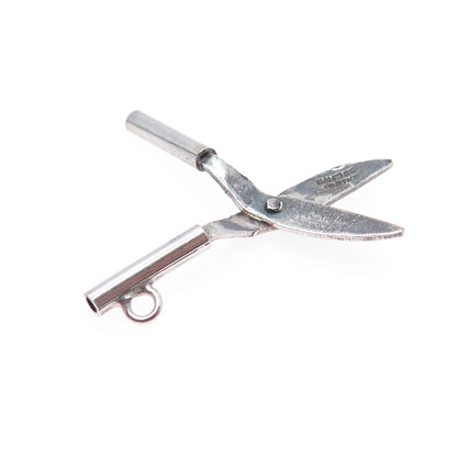 925 Sterling Silver Antique Art Deco Mexico Flower Cutter Movable Charm Pendant