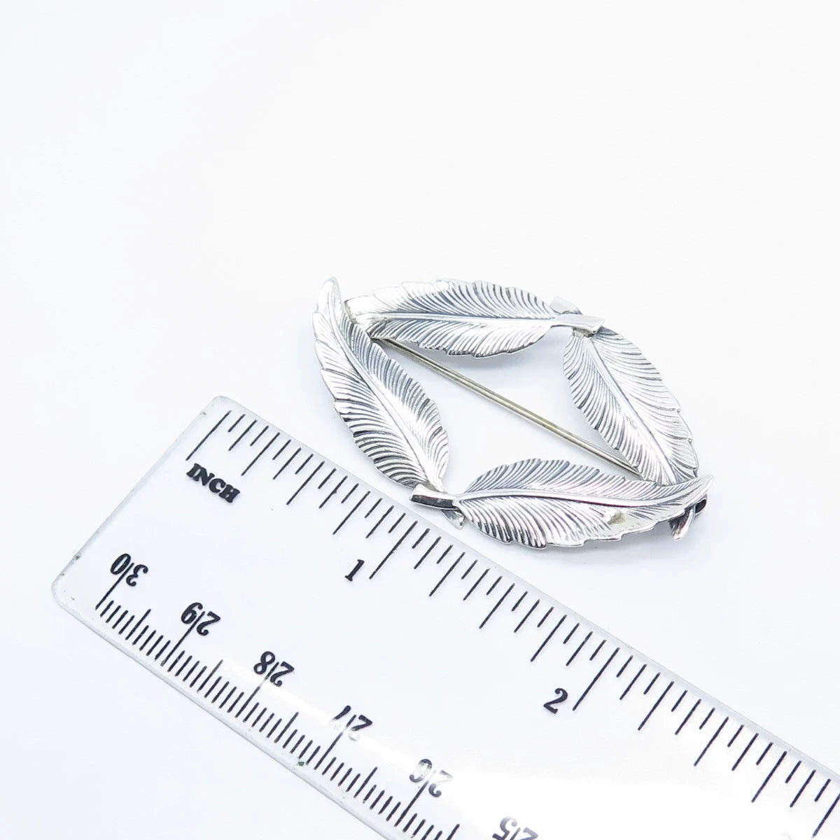 925 Sterling Silver Vintage Jewelart Leaf Pin Brooch