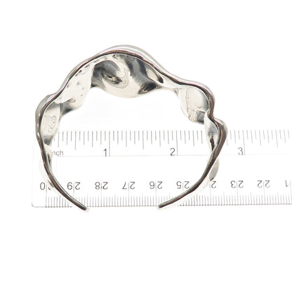 HAGIT GORALI Sterling Silver Vintage Israel Modernist Adjustable Bracelet 6.25"