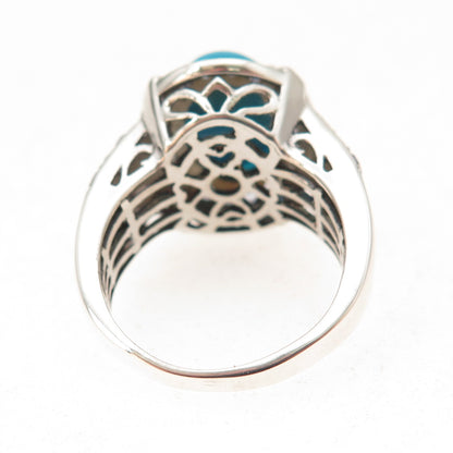 Chuck Clemency 925 Sterling Silver Real Turquoise & Tanzanite Ring Size 8.25