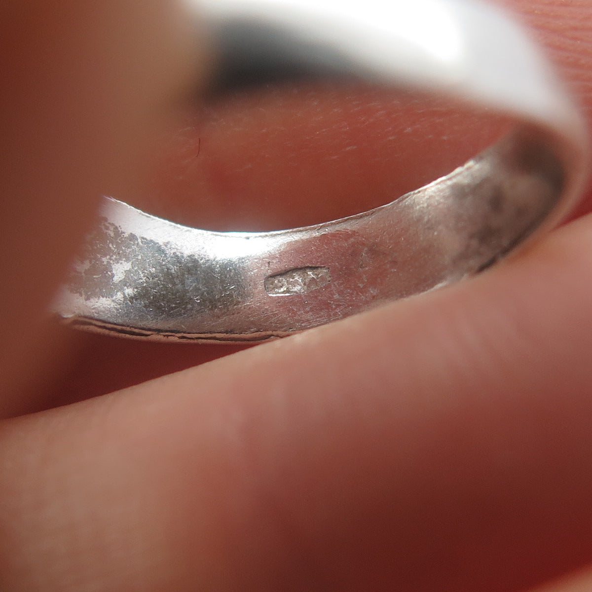 925 Sterling Silver Vintage Italy Modernist Wavy Ring Size 5.75