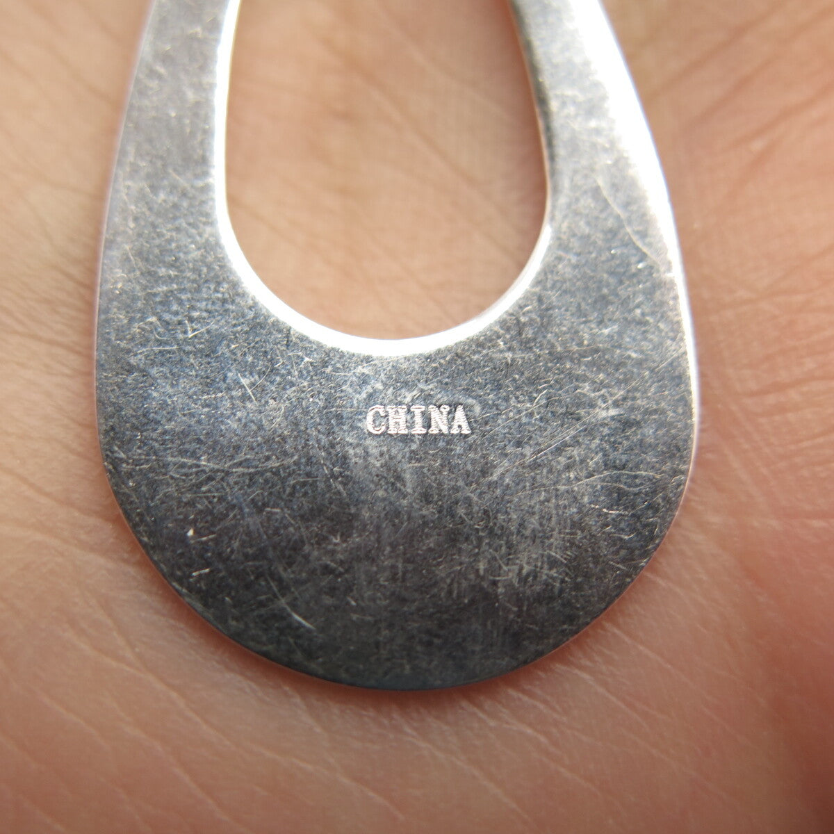 925 Sterling Silver Textured Drop Pendant