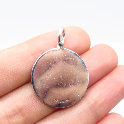 925 Sterling Silver Vintage Griffith & Sons Co Enamel "Lovely 18" Charm Pendant