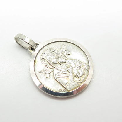 800 Silver Vintage Joannes XXIII Religious Theme Pendant