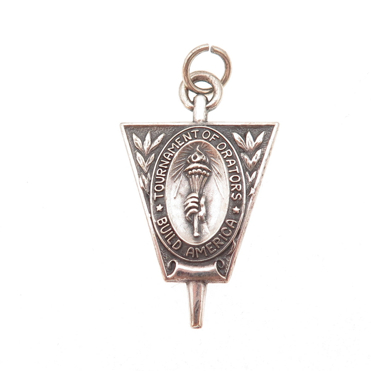 925 Sterling Silver Vintage 1955 Tournament of Orators NY Journal Award Pendant