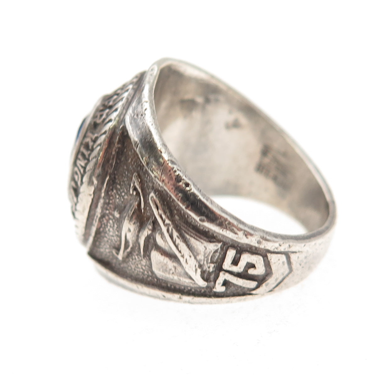 Bale 925 Sterling Vintage 1975 C Z Martin Luther King Jr. School Ring Size 7.25