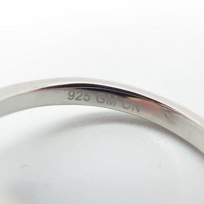 925 Sterling Silver Pave C Z Couple of Butterflies Ring Size 9.25