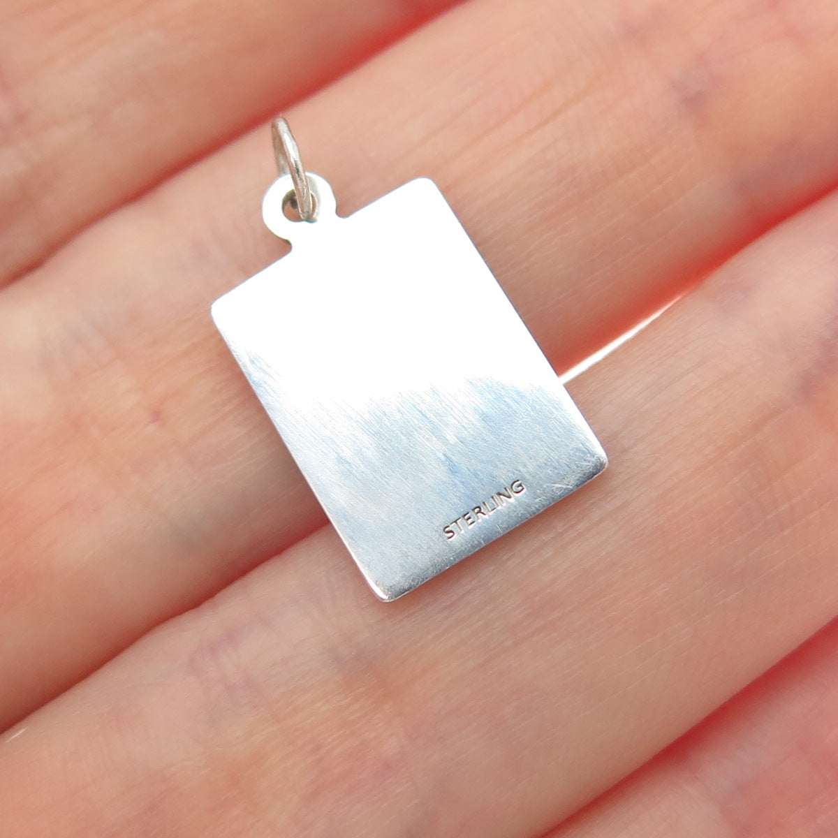 925 Sterling Silver Enamel My Calendar Is Up To Date Minimalist Charm Pendant