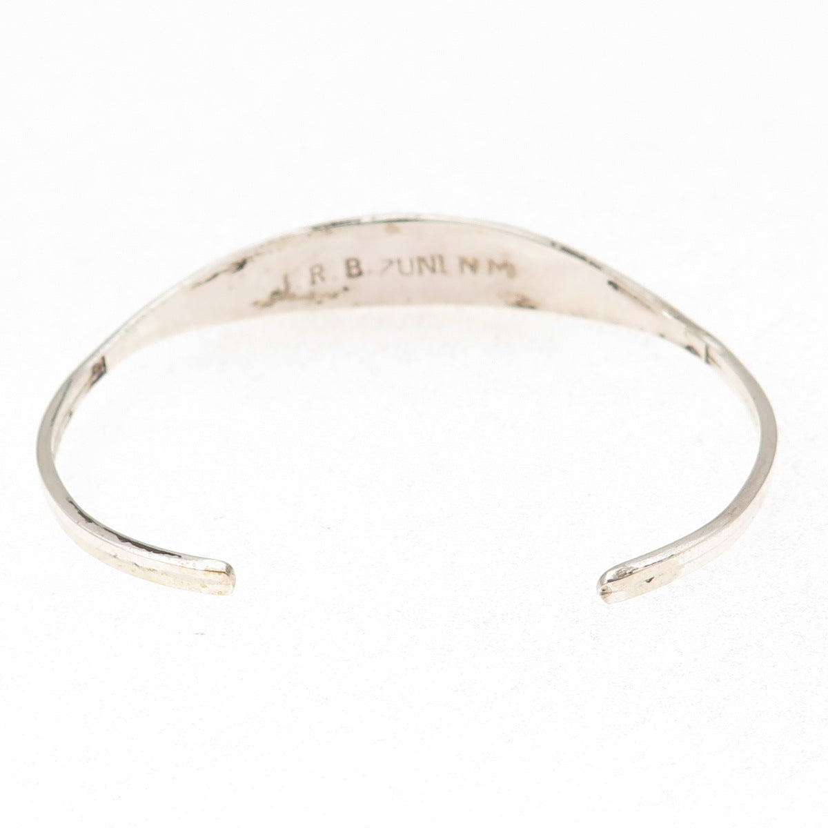 John & Rosalie Bowannie Zuni Old Pawn Sterling MultiGem Adjustable Bracelet 5.5"