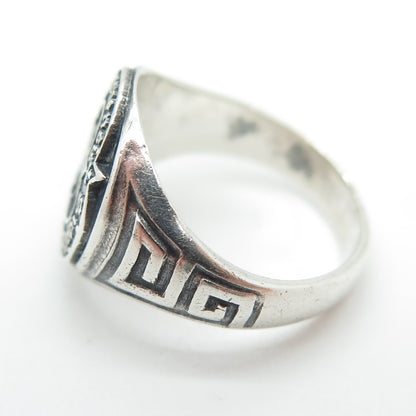 G. WM REISNER Sterling Silver Vintage Catholic Religious School Ring Size 4.75