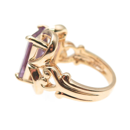 Ross Simons 925 Sterling Gold Plated Lab-Created Peacock Sapphire Ring Size 5
