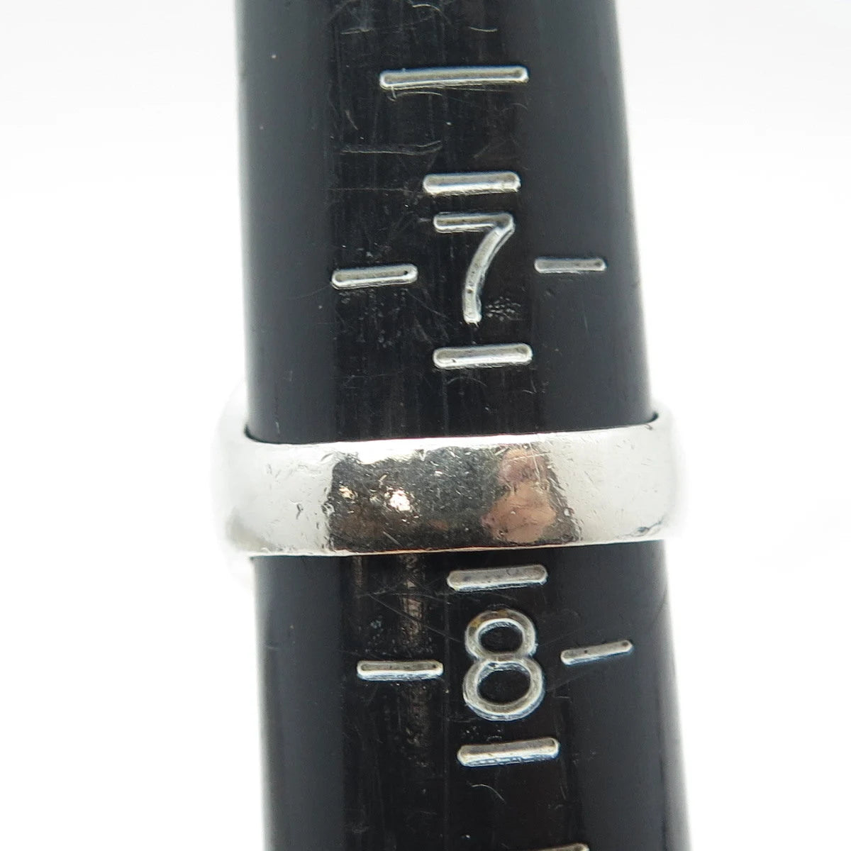 925 Sterling Silver Vintage Modernist Ring Size 7.75