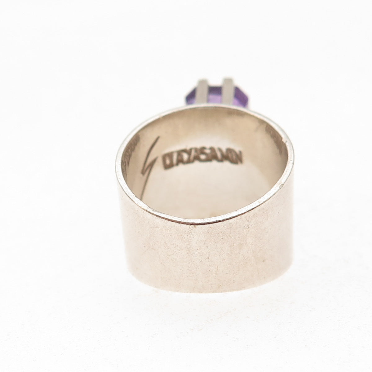 Guayasamin & Taller 925 Sterling Silver Vintage Real Amethyst Ring Size 6.5