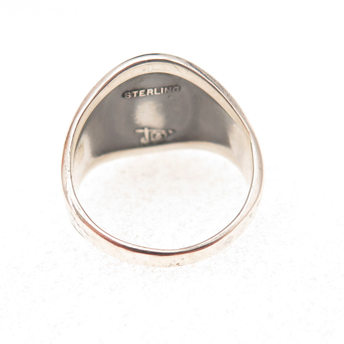Bell Trading Post Old Pawn Sterling Silver Vintage Thunderbird Ring Size 4.75