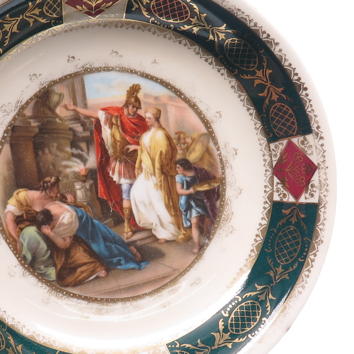 MORITZ ZDEKAUER Altrohlau Antique Storyteller Hand Painted Porcelain Plate
