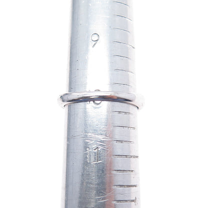 925 Sterling Silver 2-Tone Real Round-Cut Black Spinel Hammered Ring Size 10